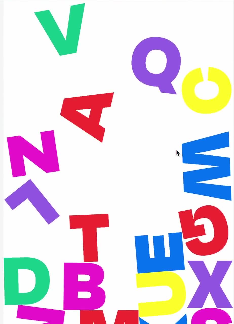 Interactive Letters — letras en movimiento